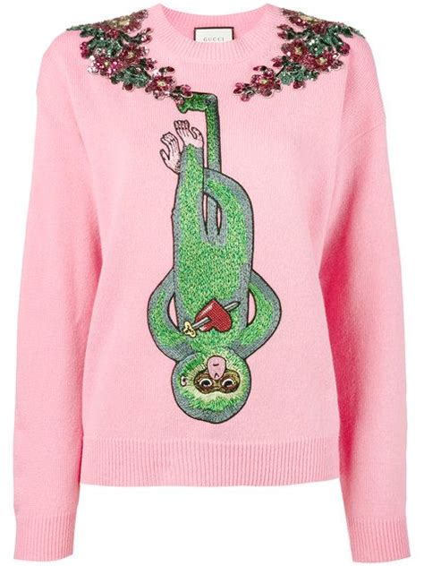 gucci monkey sweater|Gucci sweatshirt women's.